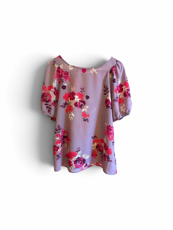 LOFT Tops - Floral Lavender Puff-Sleeve Women's Top